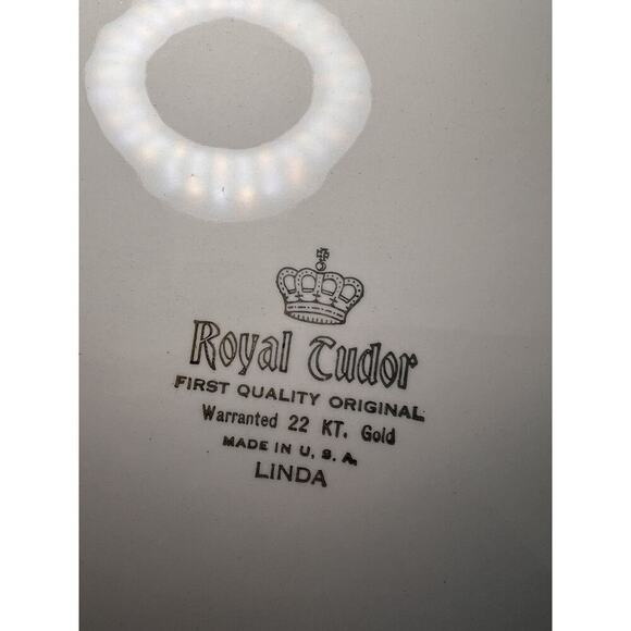 Vtg Canonsburg The Hallmark Magnolia Pattern 22 Kt. Oval Platter Serving Dish - Picture 7 of 11